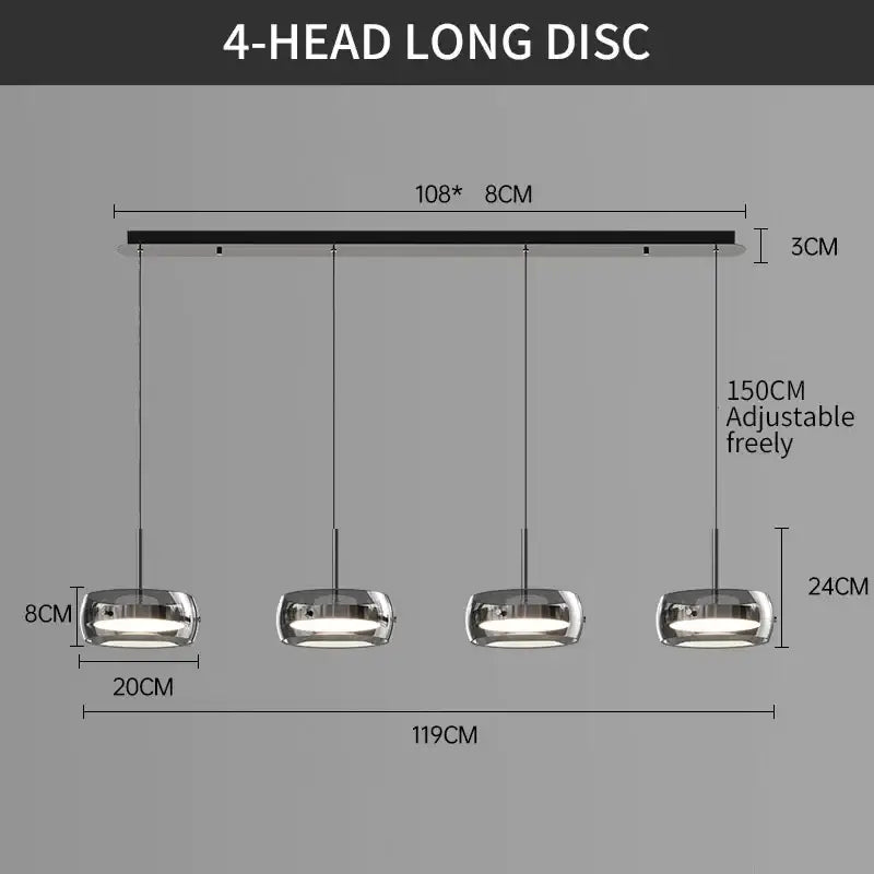 DecorBites™ Modern Glass Dining Table Pendant Light
