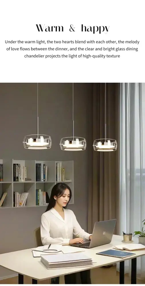 DecorBites™ Modern Glass Dining Table Pendant Light