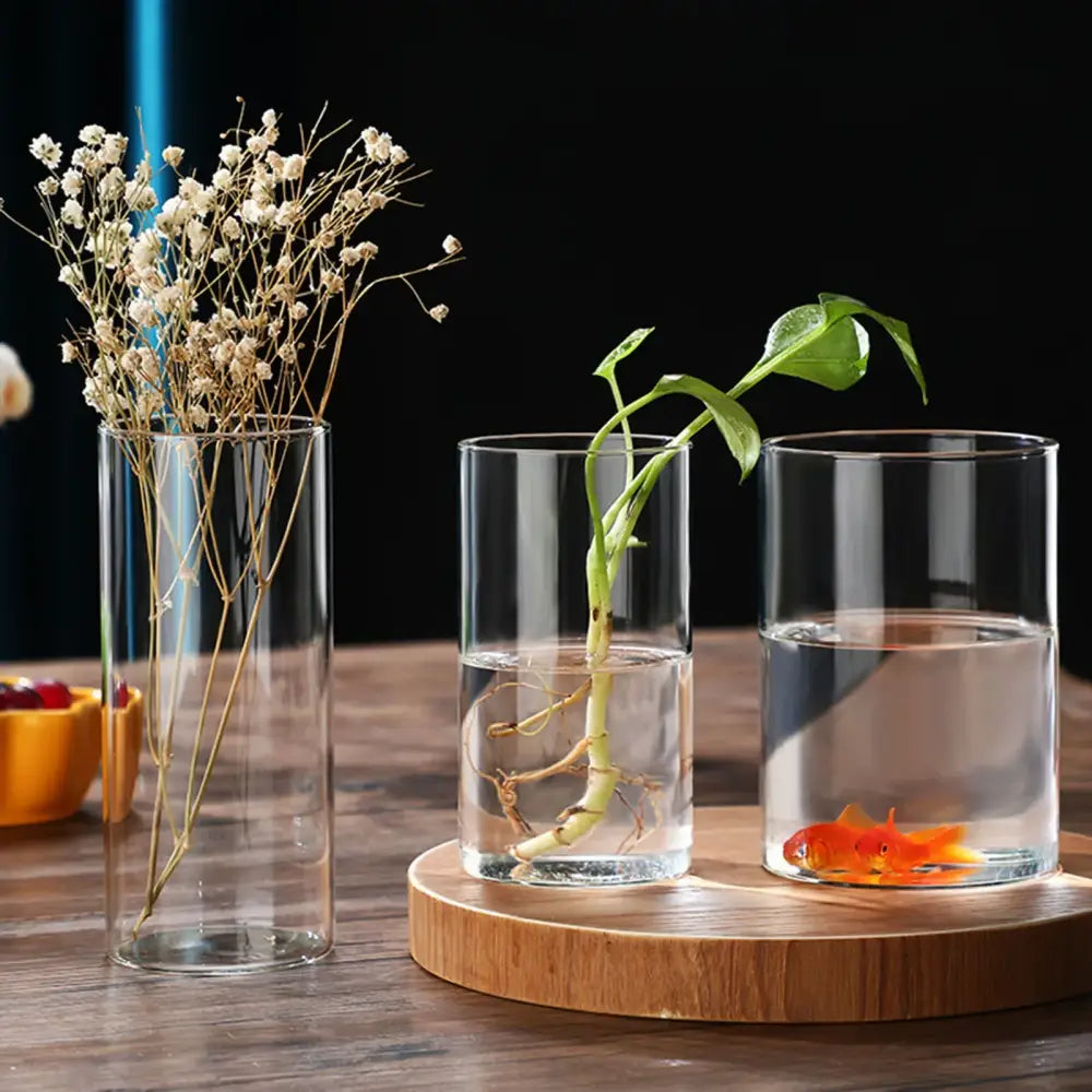 DecorBites™ Modern Glass Hydroponic Vase for Wedding Decor