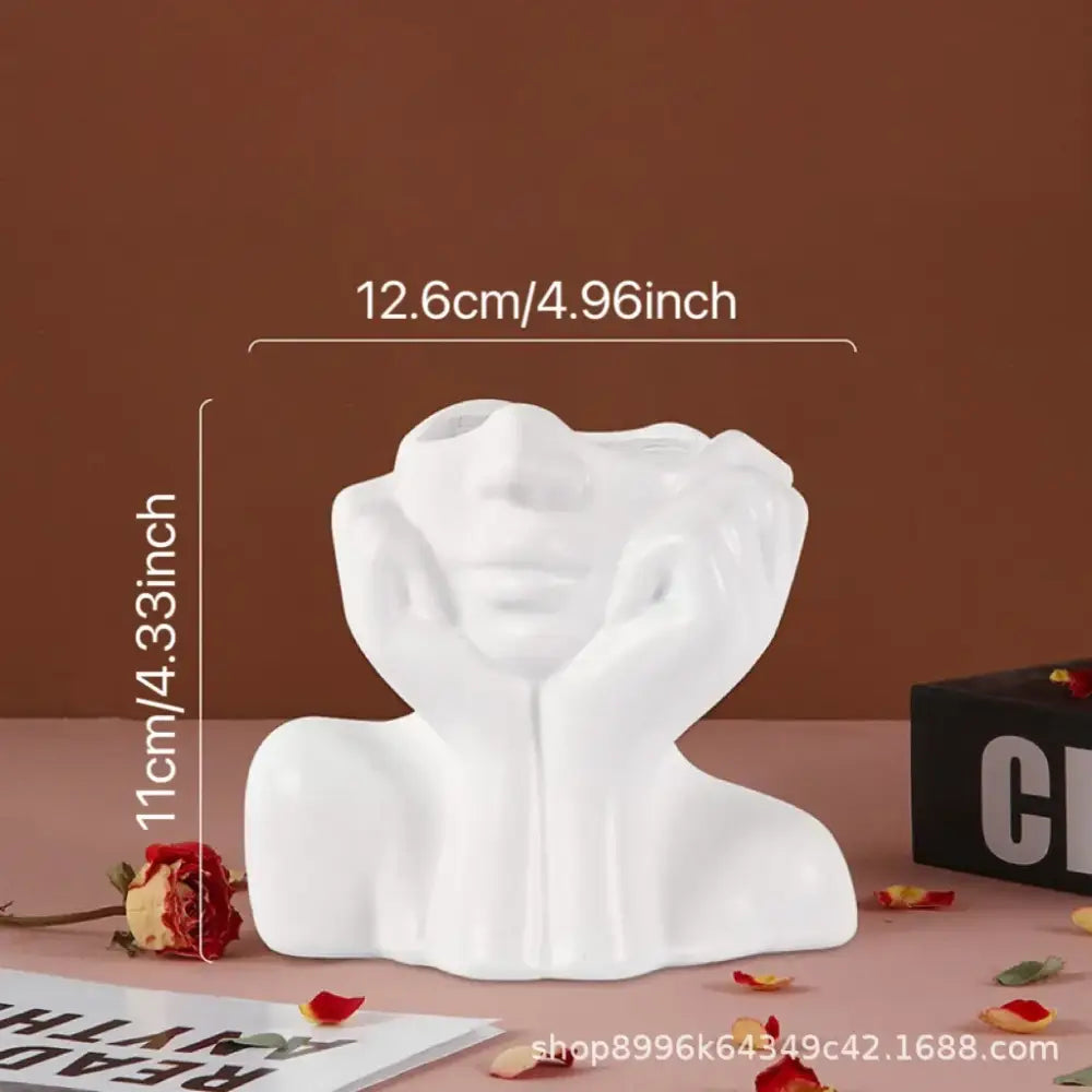 DecorBites™ Modern Human Body Shape Resin Vase