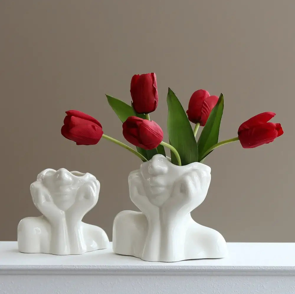 DecorBites™ Modern Human Body Shape Resin Vase