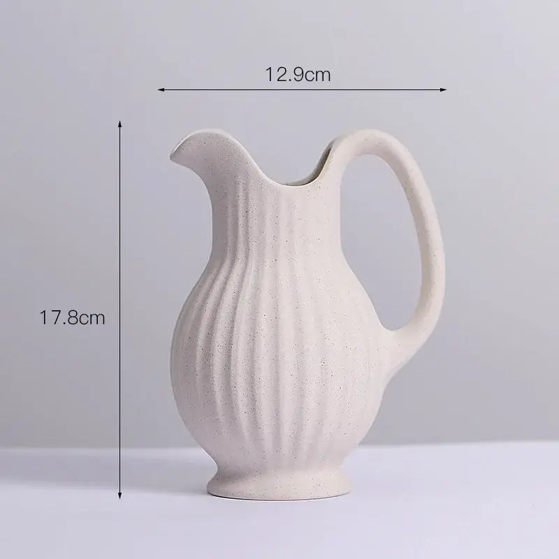 DecorBites™ Modern Ins Style White Ceramic Spiral Vase