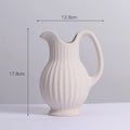 DecorBites™ Modern Ins Style White Ceramic Spiral Vase