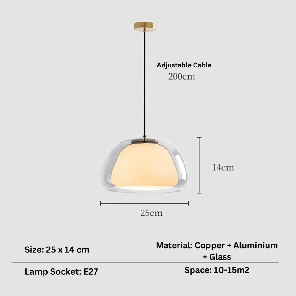 DecorBites™ Modern Jelly Globe Glass Pendant Ligh