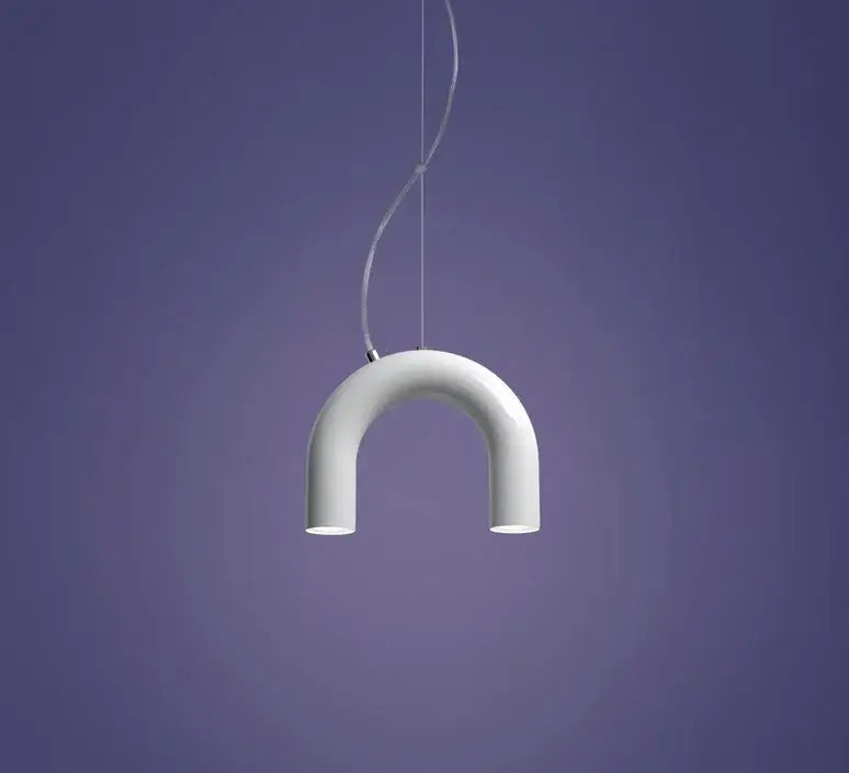 DecorBites™ Modern LED Arch Chandelier in Black/White/Orange/Blue