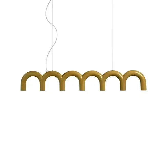 DecorBites™ Modern LED Arch Chandelier in Black/White/Orange/Blue