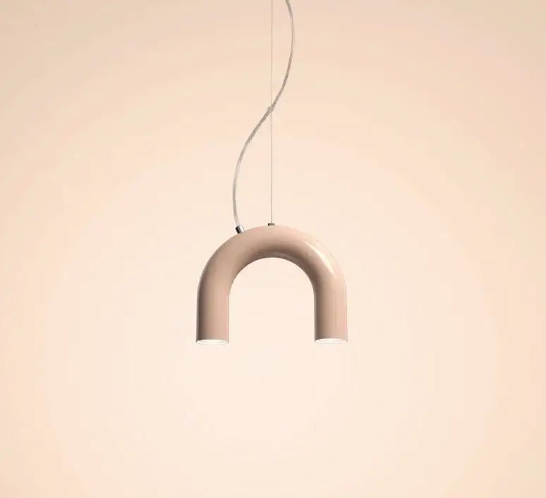 DecorBites™ Modern LED Arch Chandelier in Black/White/Orange/Blue