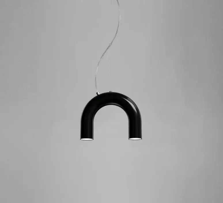 DecorBites™ Modern LED Arch Chandelier in Black/White/Orange/Blue