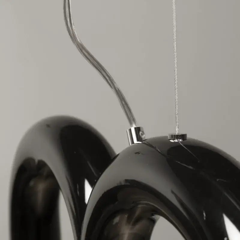 DecorBites™ Modern LED Arch Chandelier in Black/White/Orange/Blue