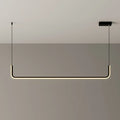 DecorBites™ Modern LED Black Island Hanging Lamp Kit - Sleek Metal Half Rectangle Design with Adjustable Warm/White Lighting