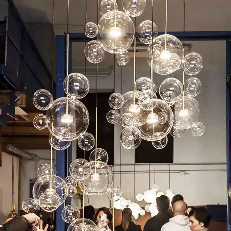DecorBites™ Modern LED Bubble Ball Chandelier