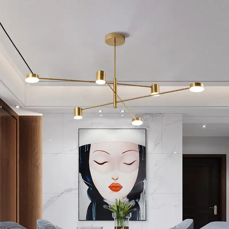 DecorBites™ Modern LED Chandelier - Gold Black - Living Room - Bedroom