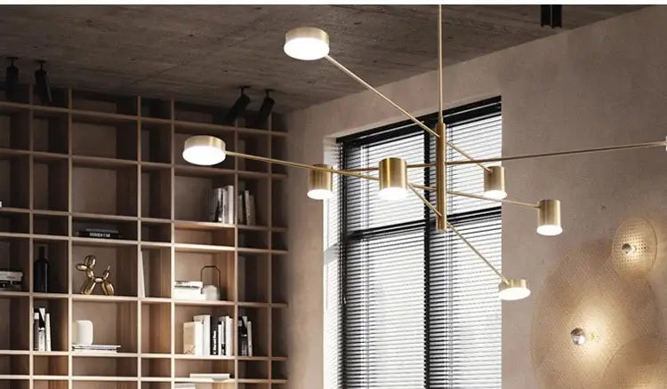 DecorBites™ Modern LED Chandelier - Gold Black - Living Room - Bedroom