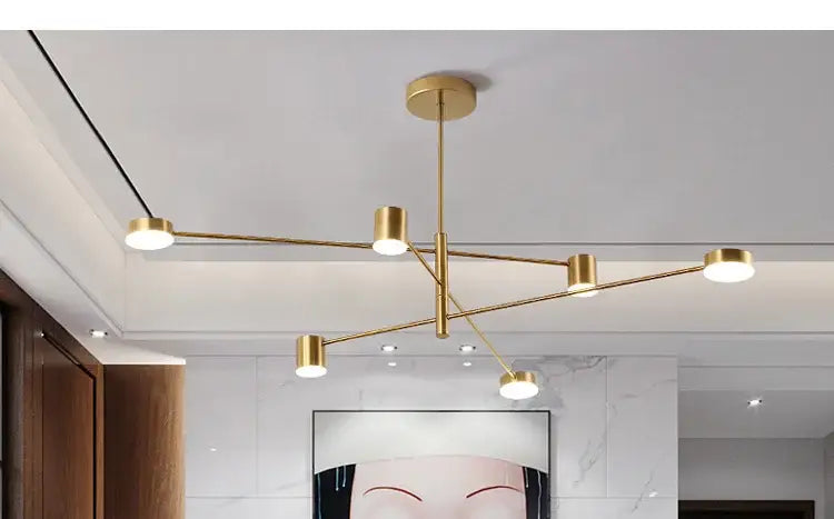 DecorBites™ Modern LED Chandelier - Gold Black - Living Room - Bedroom