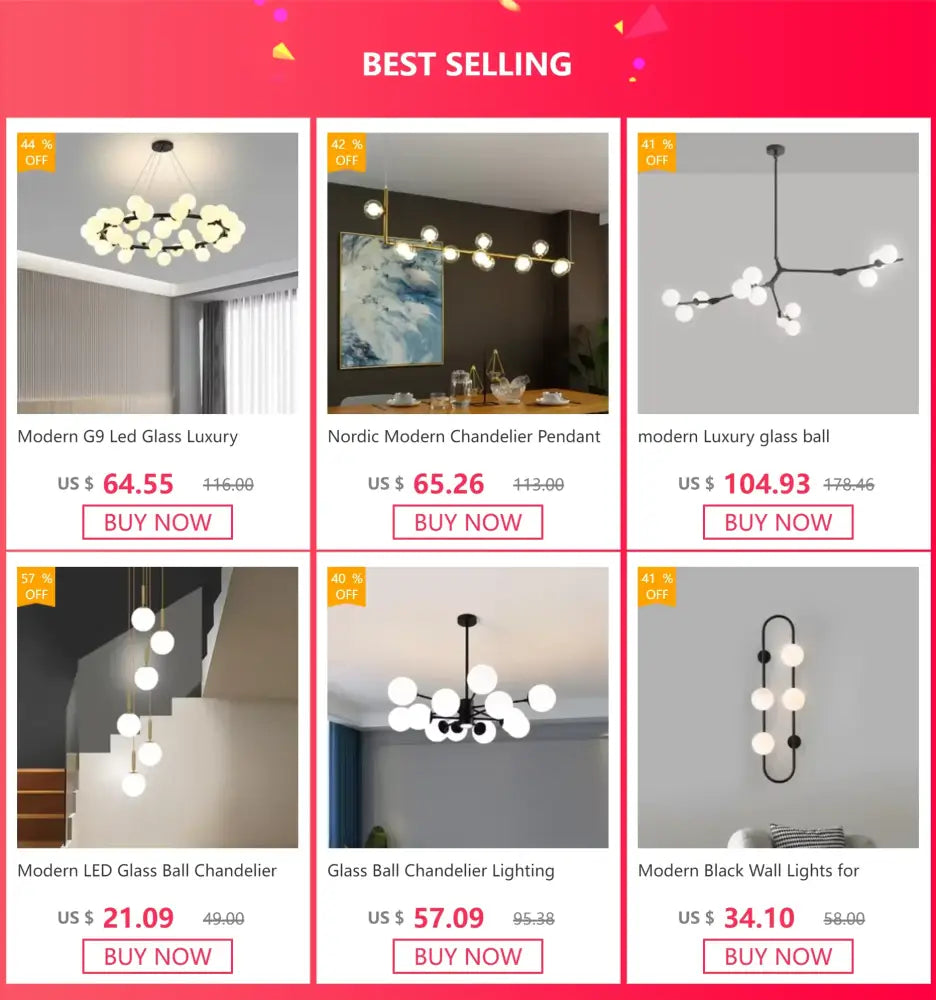 DecorBites™ Modern LED Chandelier - Gold Black - Living Room - Bedroom