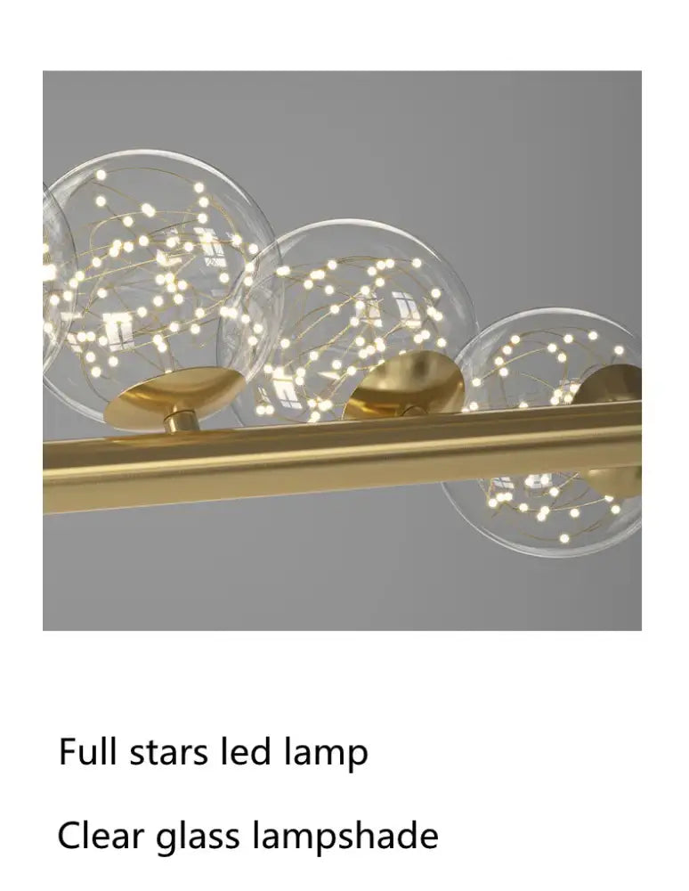 DecorBites™ Modern LED Glass Chandelier for Dining Room