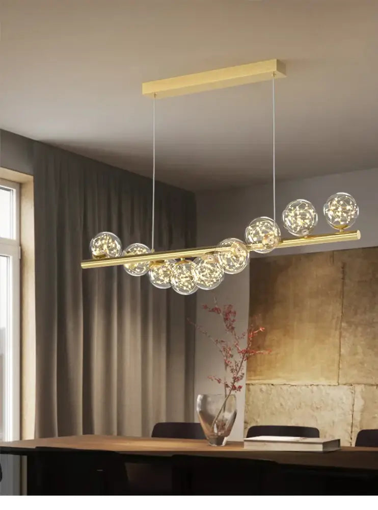 DecorBites™ Modern LED Glass Chandelier for Dining Room