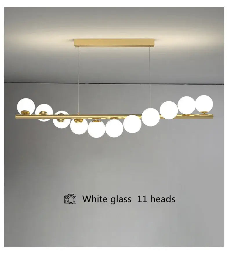 DecorBites™ Modern LED Glass Chandelier for Dining Room