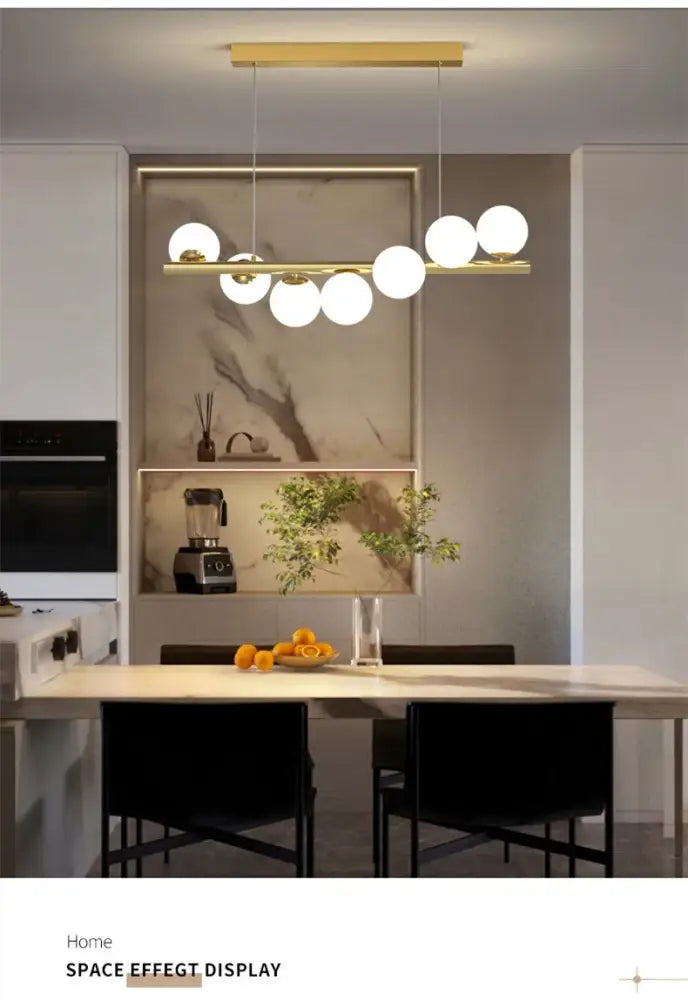 DecorBites™ Modern LED Glass Chandelier for Dining Room