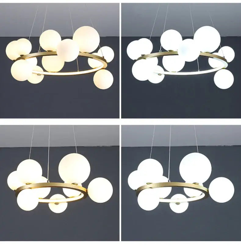 DecorBites™ Modern LED Glass Chandelier with Adjustable Cord