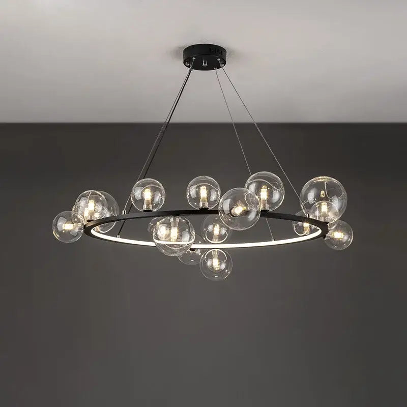 DecorBites™ Modern LED Glass Chandelier with Adjustable Cord