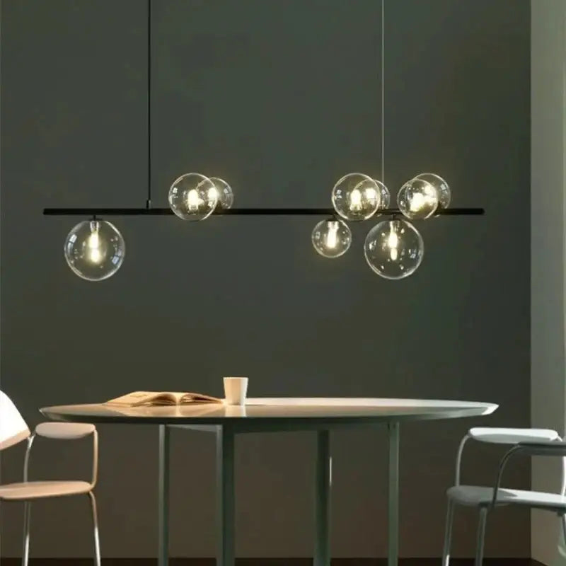DecorBites™ Modern LED Glass Chandelier with Adjustable Cord