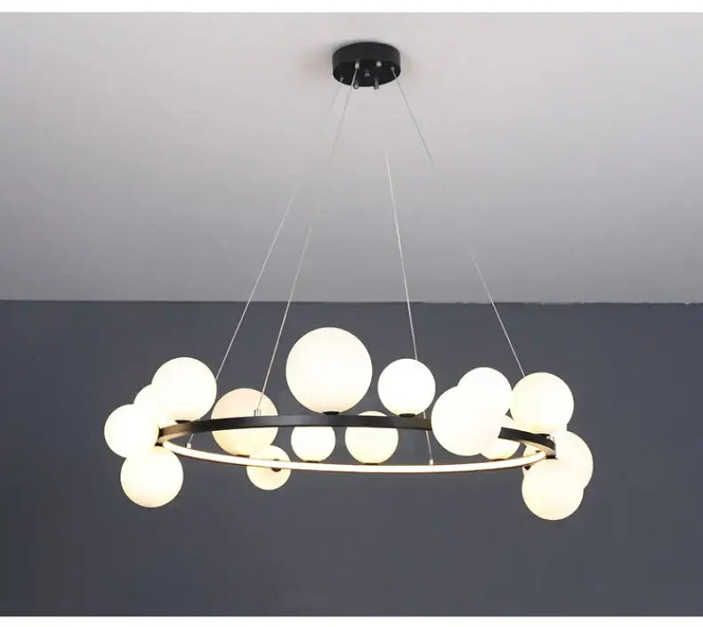 DecorBites™ Modern LED Glass Chandelier with Adjustable Cord