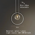 DecorBites™ Modern LED Glass Chandelier with Adjustable Cord
