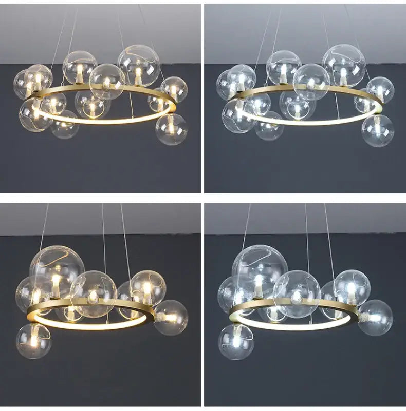 DecorBites™ Modern LED Glass Chandelier with Adjustable Cord