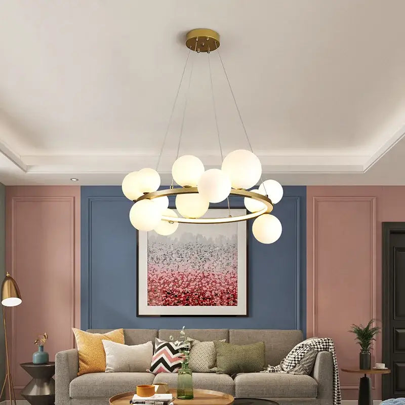 DecorBites™ Modern LED Glass Chandelier with Adjustable Cord