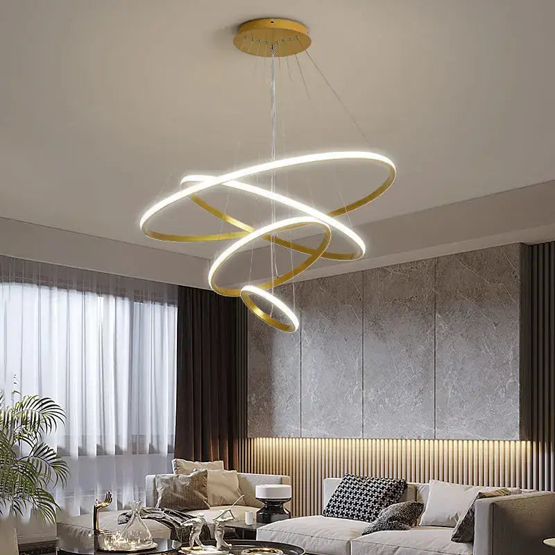 DecorBites™ Modern LED Pendant Lamp in Black