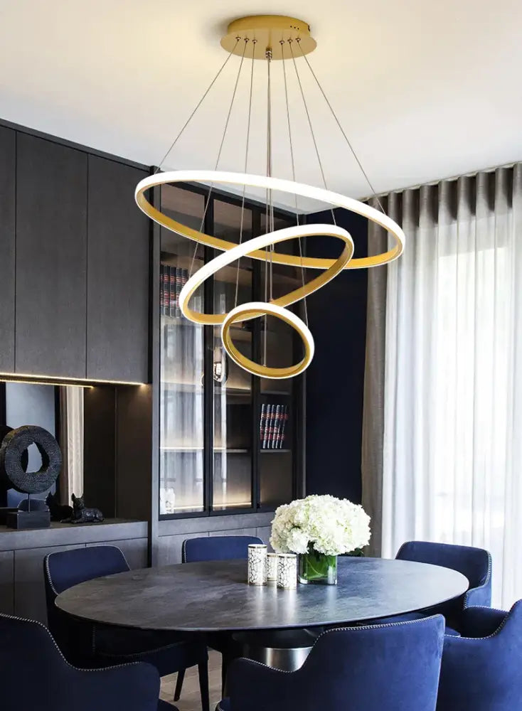 DecorBites™ Modern LED Pendant Lamp in Black