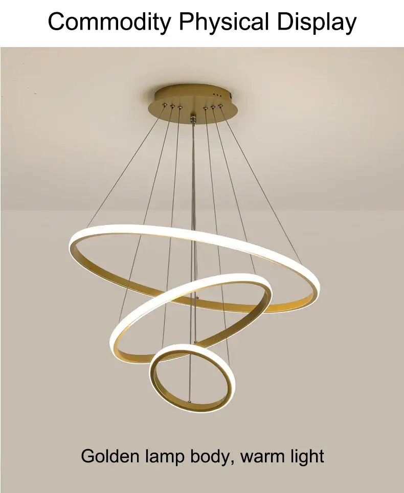 DecorBites™ Modern LED Pendant Lamp in Black