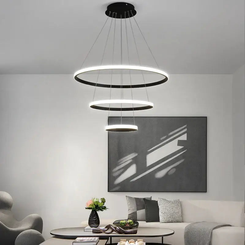 DecorBites™ Modern LED Pendant Lamp in Black