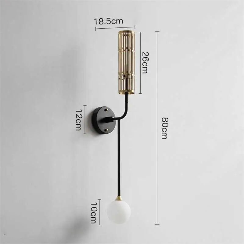 DecorBites™ Modern LED Wall Sconce with Gold Accents