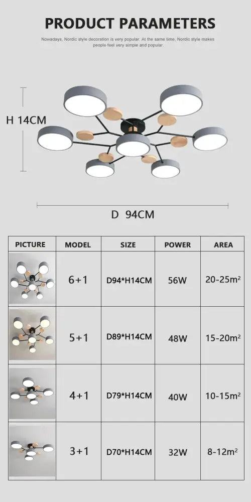 DecorBites™ Modern Macaron Ceiling Chandelier with 3-Color Dimming