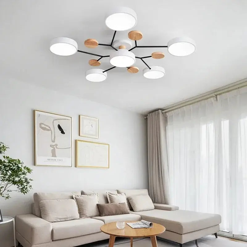 DecorBites™ Modern Macaron Ceiling Chandelier with 3-Color Dimming