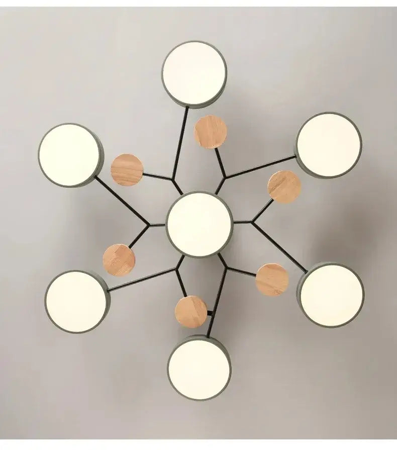 DecorBites™ Modern Macaron Ceiling Chandelier with 3-Color Dimming