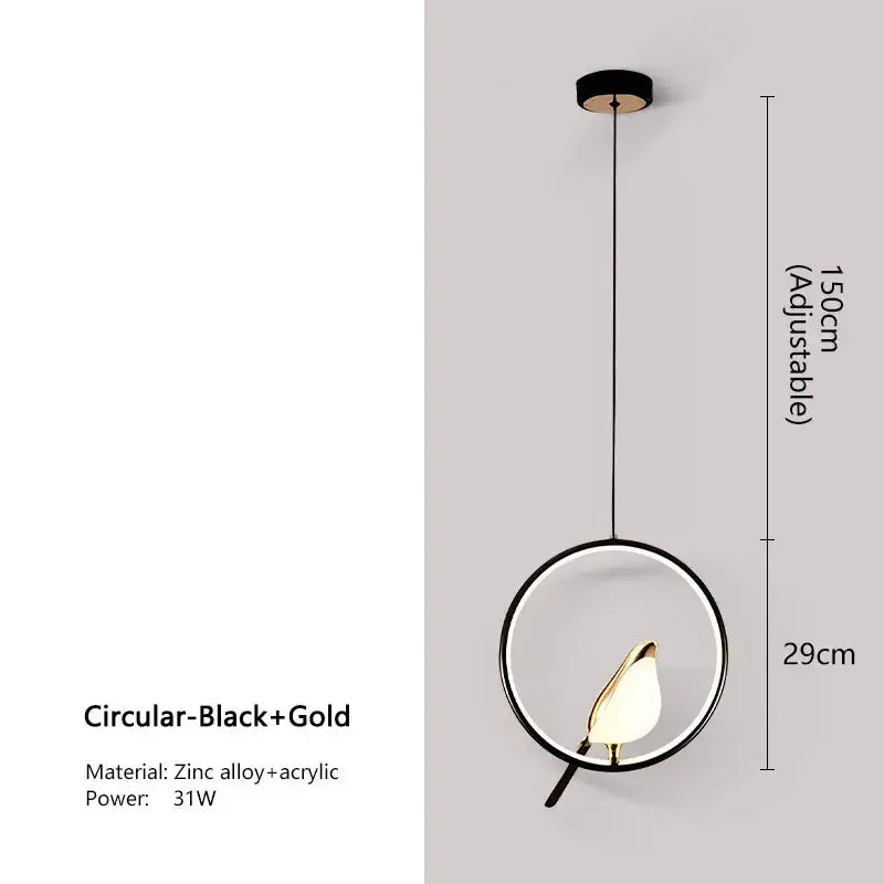 DecorBites™ مصابيح قلادة LED عصرية على شكل طائر العقعق