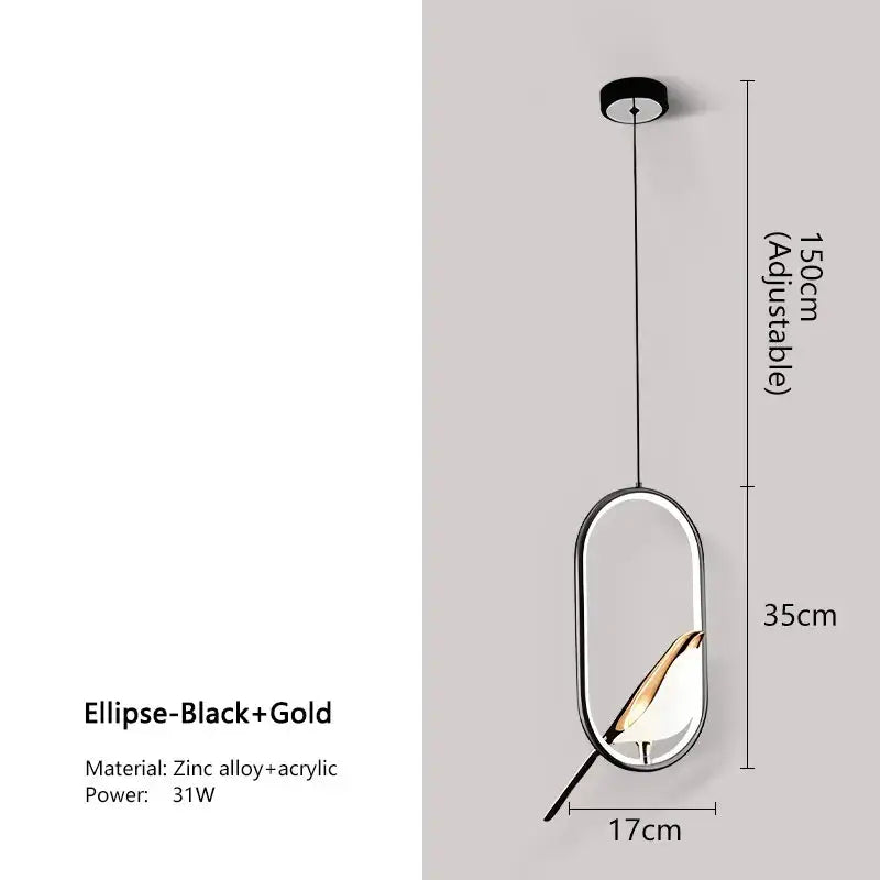 DecorBites™ مصابيح قلادة LED عصرية على شكل طائر العقعق