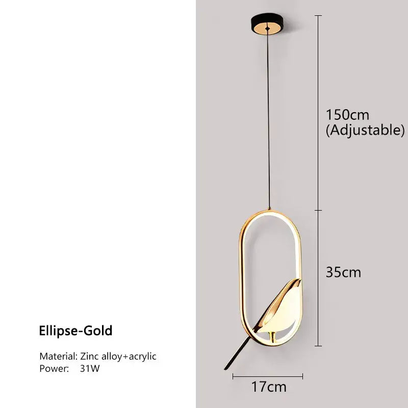 DecorBites™ مصابيح قلادة LED عصرية على شكل طائر العقعق
