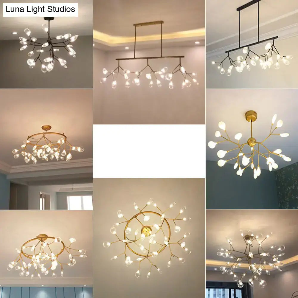 DecorBites™ Modern Metal LED Dining Room Chandelier - Elegant Hanging Pendant Light