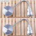 DecorBites™ Modern Metal LED Wall Sconce with Adjustable Reading Light in Warm/White Chrome Finish