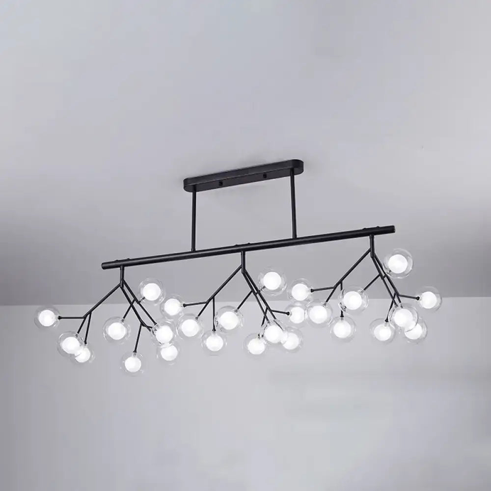 DecorBites™ Modern Metal Linear Island Light: Branching LED Pendant Fixture
