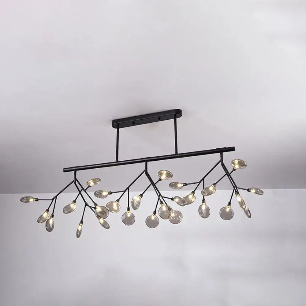 DecorBites™ Modern Metal Linear Island Light: Branching LED Pendant Fixture