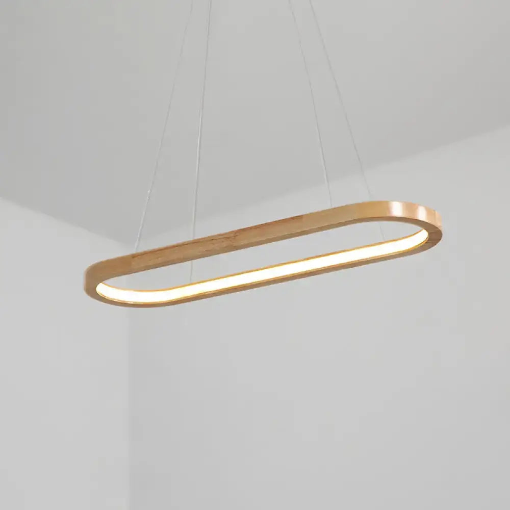 DecorBites™ Modern Minimalist Wooden LED Strip Pendant Light for Restaurants