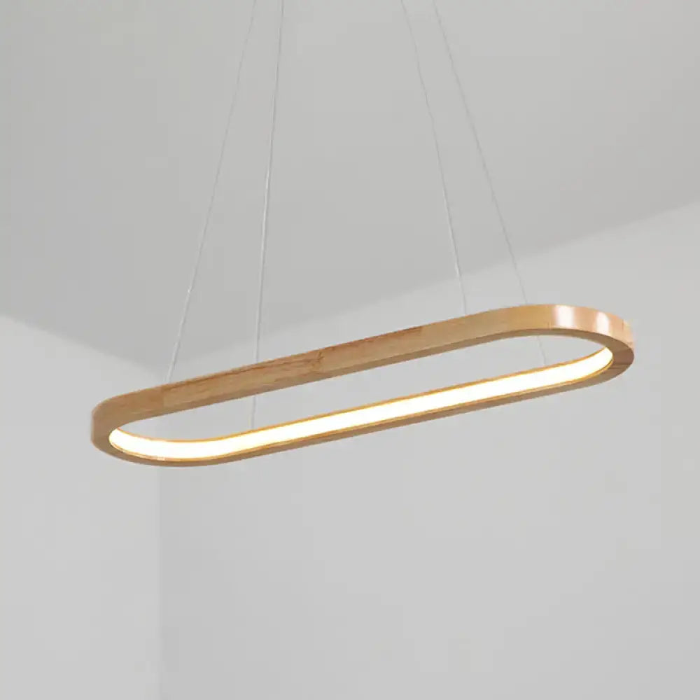 DecorBites™ Modern Minimalist Wooden LED Strip Pendant Light for Restaurants