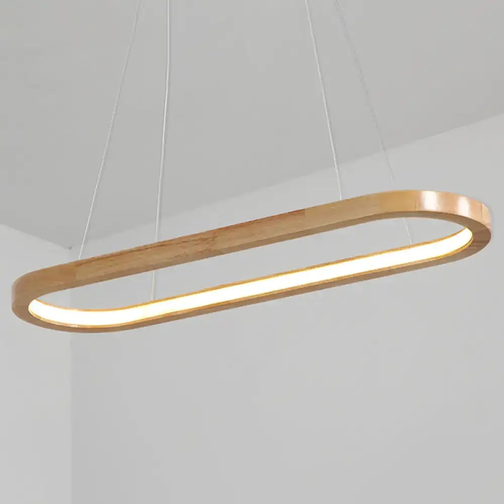 DecorBites™ Modern Minimalist Wooden LED Strip Pendant Light for Restaurants