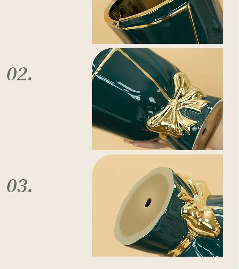 DecorBites™ Modern Nordic Ceramic Tulip Vase for Home Decor