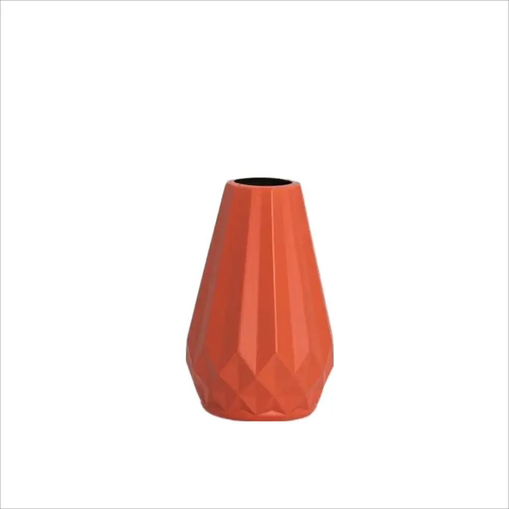 DecorBites™ Modern Nordic Diamond-Shaped Flower Vase